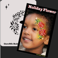 Showoffs Body Art StencilEyes Profile Stencil  - Holiday Flower