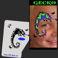 Showoffs Body Art StencilEyes Profile Stencil  - Gecko, Cameleon