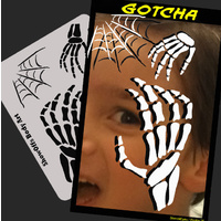 Showoffs Body Art StencilEyes Profile Stencil  - Gotcha, Skeleton Hands, Webb