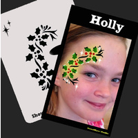 Showoffs Body Art StencilEyes Profile Stencil  - Christmas Holiday Holly