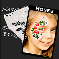 Showoffs Body Art StencilEyes Profile Stencil  - Roses, Flowers, Swirls