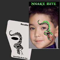 Showoffs Body Art StencilEyes Profile Stencil - Snake Bite