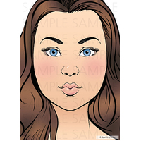 Sparkling Faces Practice Mat Board A4 - Adult Face - Marie