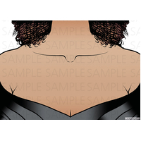 Sparkling Faces Practice Mat Board A4 - Decolletage Chest Dark Skin Tone