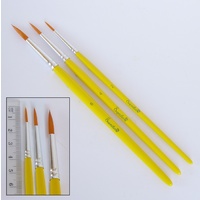 Superstar Round Brush Set (yellow) - Sizes 2, 4 and 6