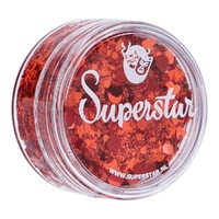 Superstar Chunky Glitter Cream Blend - ROrange & Red - 10g