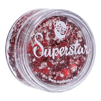 Superstar Chunky Glitter Cream Blend - Red & White - 10g