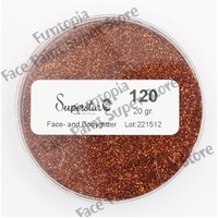Superstar Cosmetic Glitter – Fine Electric Orange - 20g No. 120