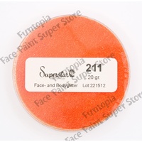 Superstar Cosmetic Glitter – Orange Mica - 20g No. 211