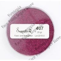 Superstar Cosmetic Glitter – Fine Rose Pink - 20g No. 407