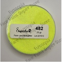 Superstar Cosmetic Glitter – Crystal Yellow UV Glow - 20g No. 482