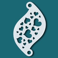 Superstar Mylar Reusable Stencil - Hearts No. 02
