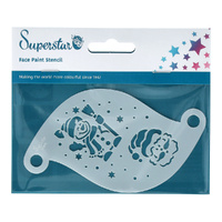 Superstar Mylar Reusable Stencil - Winter Friends, Snowman, Santa, Dots No. 101