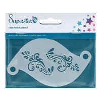 Superstar Mylar Reusable Stencil - Blooming Vine, Swirls, Floral No. 12