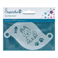 Superstar Mylar Reusable Stencil - Cute Cat, Paws, Fish No. 50