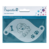 Superstar Mylar Reusable Stencil - Cute Puppy Dog, Paws, Bone No. 51
