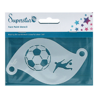 Superstar Mylar Reusable Stencil - Soccer Ball, Player Kicking No. 60