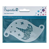 Superstar Mylar Reusable Stencil - Blossom Unicorn, Ears, Horn, Flowers No. 70