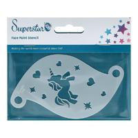 Superstar Mylar Reusable Stencil - Charming Dancing Unicorn, Hearts No. 71