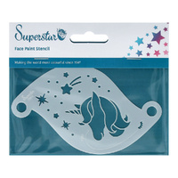 Superstar Mylar Reusable Stencil - Starlight Unicorn Head, No. 72