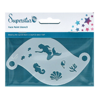 Superstar Mylar Reusable Stencil - Mermaid, Seashells, Fish, Seahorse No. 78