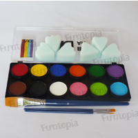 FunKit: TAG 12x10 palette + Brushes, Sponges, 30g Rainbow 4 