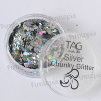TAG Body Art Chunky Glitter 10g - Silver