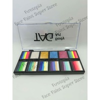 TAG Body Art Face Paint Makeup Palette - Rainbow Fairy Garden Palette - 12 x 10g 
