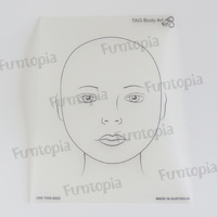 TAG Body Art - A4 Sized Face Painting Practice Mat