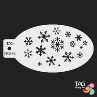 TAG Body Art Reusable Face Painting Stencil - Snowflakes - No. 166