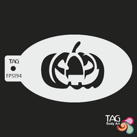 TAG Body Art Reusable Face Painting Stencil - Halloween Pumpkin Grin - No. 194