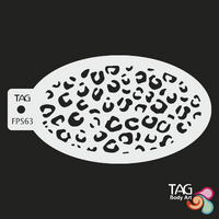 TAG Body Art Reusable Face Painting Stencil - Cheetah Print, Animal Texture - No. 63