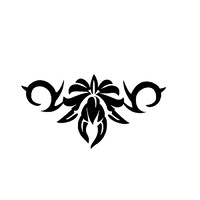 TAG Body Art Vinyl Glitter Tattoo Stencil - Tribal Flower - No. 101