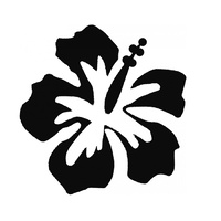 TAG Body Art Vinyl Glitter Tattoo Stencil - Hibiscus Flower - No. 103
