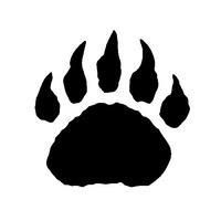 TAG Body Art Vinyl Glitter Tattoo Stencil - Bear Claw - No. 106