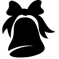 TAG Body Art Vinyl Glitter Tattoo Stencil - Christmas Bell - No. 111