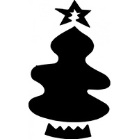 TAG Body Art Vinyl Glitter Tattoo Stencil - Christmas Tree 2 - No. 114