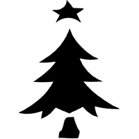 TAG Body Art Vinyl Glitter Tattoo Stencil - Christmas Tree 1 - No. 115 