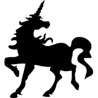 TAG Body Art Vinyl Glitter Tattoo Stencil - Unicorn - No. 11