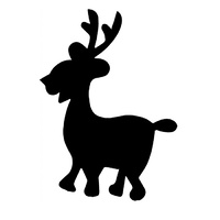 TAG Body Art Vinyl Glitter Tattoo Stencil - Christmas Reindeer - No. 120