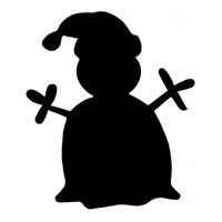 TAG Body Art Vinyl Glitter Tattoo Stencil - Christmas Snowman - No. 121