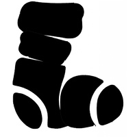 TAG Body Art Vinyl Glitter Tattoo Stencil - Christmas Stocking - No. 122