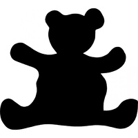 TAG Body Art Glitter Tattoo Stencil No. 123 - Teddy Bear - 5 pack