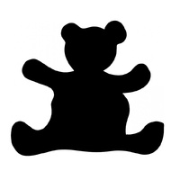 TAG Body Art Vinyl Glitter Tattoo Stencil - Teddy Bear - No. 123