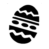 TAG Body Art Vinyl Glitter Tattoo Stencil - Easter Egg - No. 130