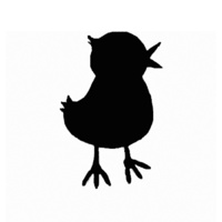 TAG Body Art Vinyl Glitter Tattoo Stencil - Chicken - No. 132