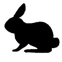 TAG Body Art Vinyl Glitter Tattoo Stencil - Easter Sitting Bunny - No. 133