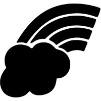 TAG Body Art Vinyl Glitter Tattoo Stencil - Rainbow Cloud - No. 140