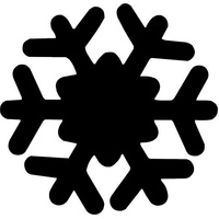 TAG Body Art Vinyl Glitter Tattoo Stencil - Snowflake - No. 142 