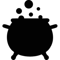 TAG Body Art Vinyl Glitter Tattoo Stencil - Witches Cauldron - No. 144 